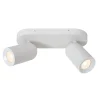 Spots<Lucide Plafondspot Punch Wit - 2 x GU10 - 26 cm breed
