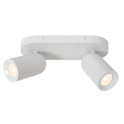 Spots<Lucide Plafondspot Punch Wit - 2 x GU10 - 26 cm breed