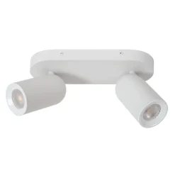 Spots<Lucide Plafondspot Punch Wit - 2 x GU10 - 26 cm breed