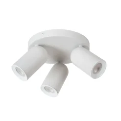 Spots<Lucide Plafondspot Punch Wit - 3 x GU10 - Ø 21 xm