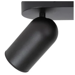 Spots<Lucide Plafondspot Punch Zwart - 2 x GU10 - 26 cm breed