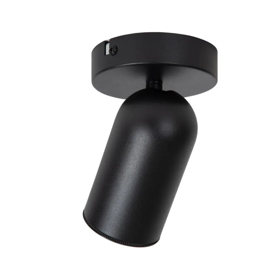 Spots<Lucide Plafondspot Punch Zwart - GU10 - Ø 10 cm