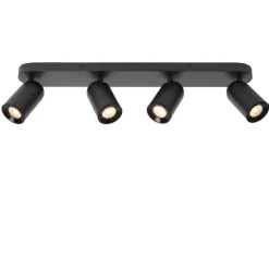 Spots<Lucide Plafondspot Punch Zwart - 2 x GU10 - 63 cm breed