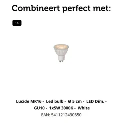 Spots<Lucide Plafondspot Tube Wit - GU10 - Ø 10 cm