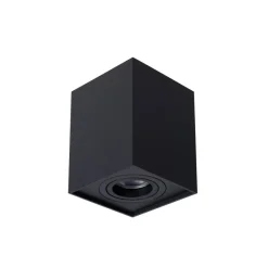 Spots<Lucide Plafondspot Tube Zwart - GU10 - 10x10 cm