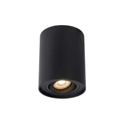 Spots<Lucide Plafondspot Tube Zwart - GU10 - Ø 10 cm