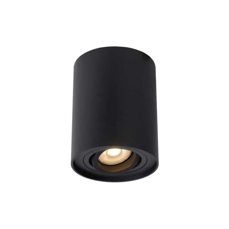 Spots<Lucide Plafondspot Tube Zwart - GU10 - Ø 10 cm