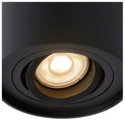 Spots<Lucide Plafondspot Tube Zwart - GU10 - Ø 10 cm