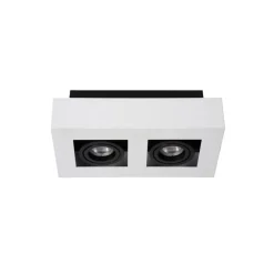 Spots<Lucide Plafondspot Xirax Wit - 2 x GU10 - 14x25 cm