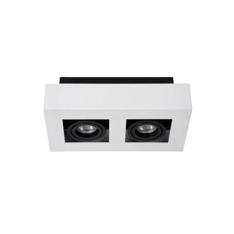 Spots<Lucide Plafondspot Xirax Wit - 2 x GU10 - 14x25 cm