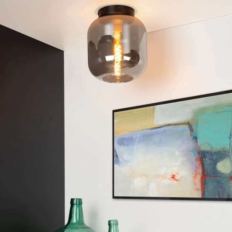 Plafonnières<Lucide Plafonniere Joanet Zwart - E27 - Ø 25 cm