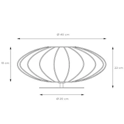 Tafellampen<Lucide Tafellamp Corina Zwart - E27 - Ø 40 cm