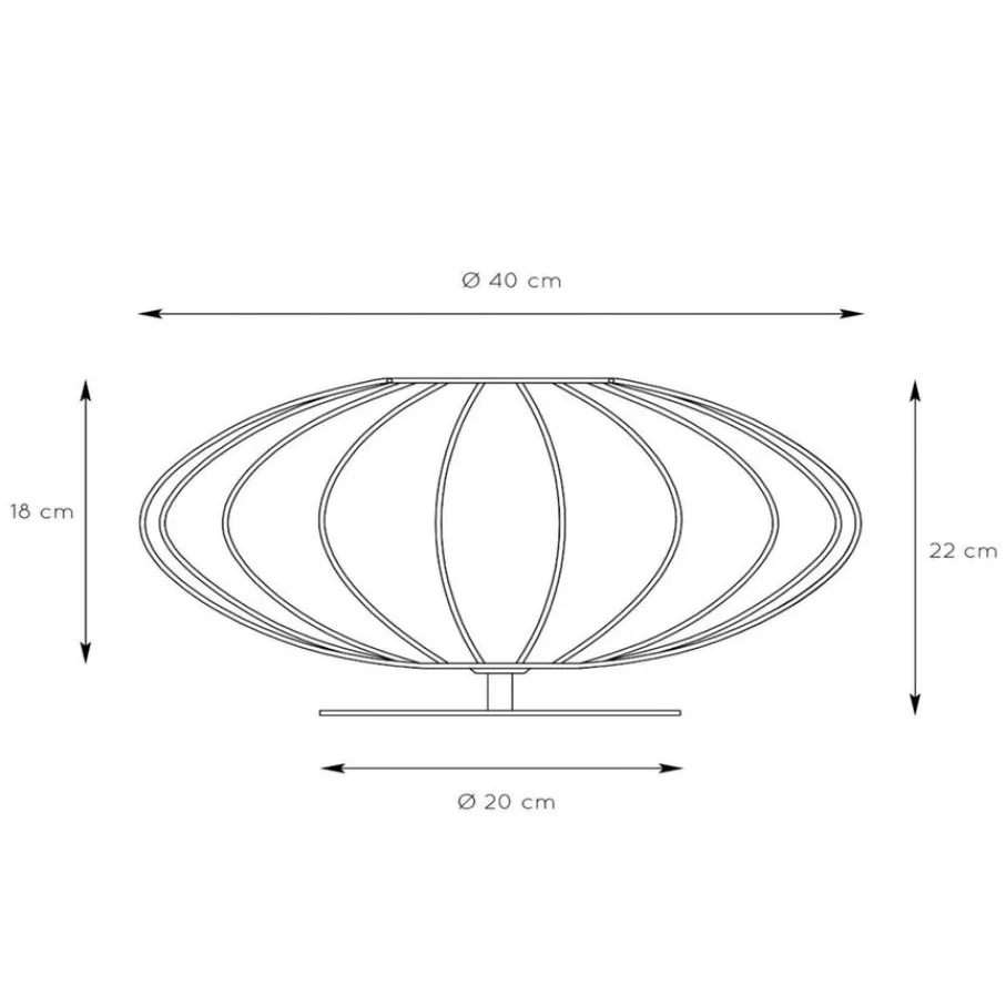 Tafellampen<Lucide Tafellamp Corina Zwart - E27 - Ø 40 cm