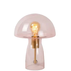 Tafellampen<Lucide Tafellamp Fungo Roze - E27 - 28 cm hoog