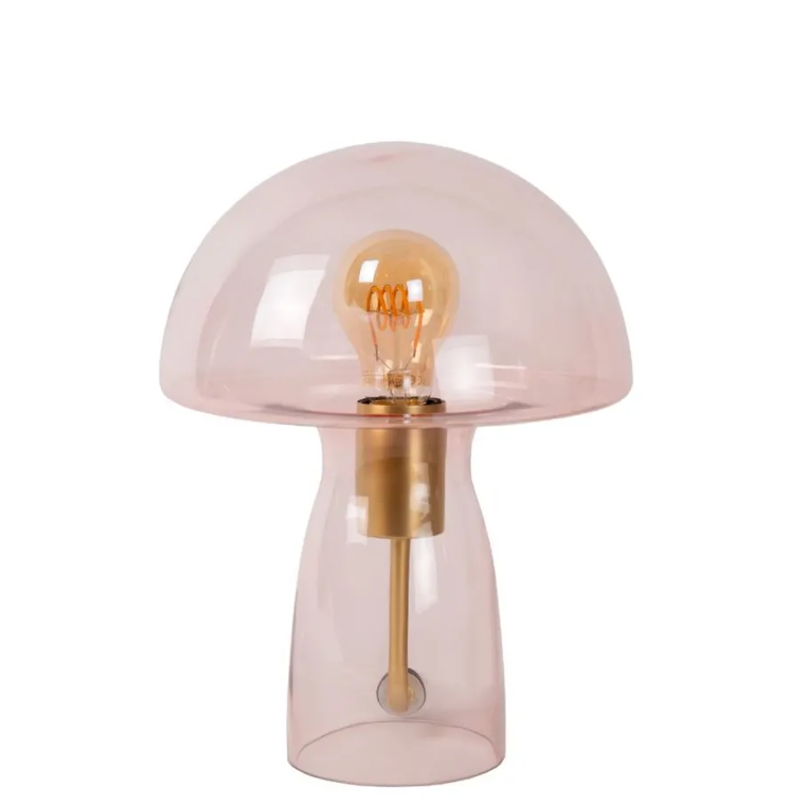 Tafellampen<Lucide Tafellamp Fungo Roze - E27 - 28 cm hoog