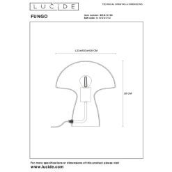 Tafellampen<Lucide Tafellamp Fungo Roze - E27 - 28 cm hoog