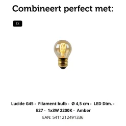 Tafellampen<Lucide Tafellamp Fungo Roze - E27 - 28 cm hoog