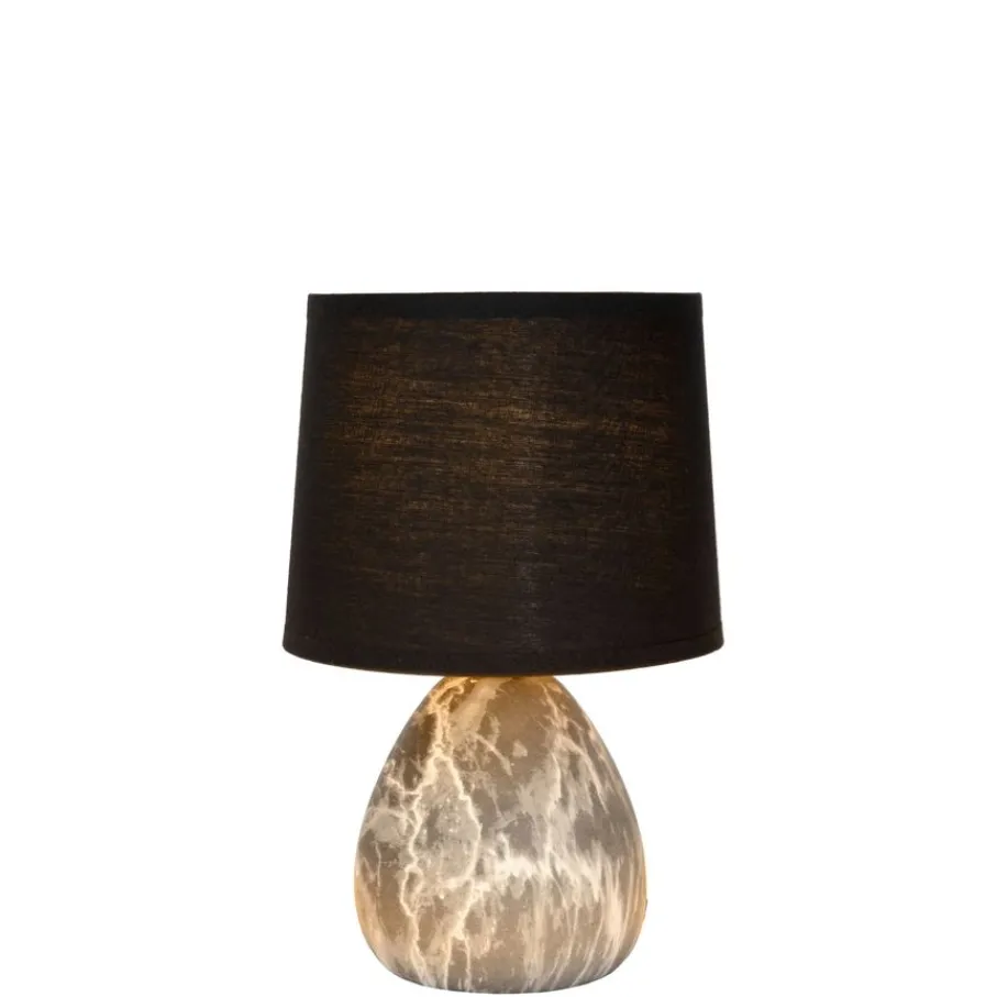 Tafellampen<Lucide Tafellamp Marmo Zwart - E14 - 26 cm hoog