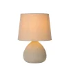 Tafellampen<Lucide Tafellamp Ramzi Beige - E14 - 26 cm hoog