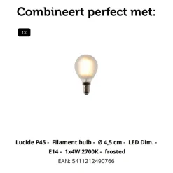 Tafellampen<Lucide Tafellamp Ramzi Bruin - E14 - 26 cm hoog