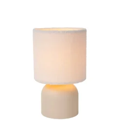 Tafellampen<Lucide Tafellamp Woolly Beige - E14 - 28 cm hoog