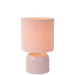Tafellampen<Lucide Tafellamp Woolly Roze - E14 - 28 cm hoog