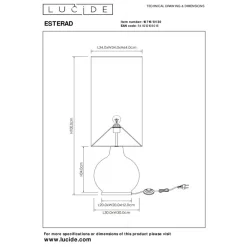 Vloerlampen<Lucide Vloerlamp Esterad Zwart - E27 - 100 cm hoog