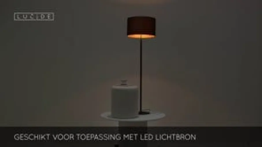 Vloerlampen<Lucide Vloerlamp Maya Zwart - E27 - 150 cm hoog