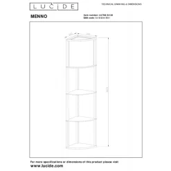 Vloerlampen<Lucide Vloerlamp Menno Zwart - E27 - 163 cm hoog
