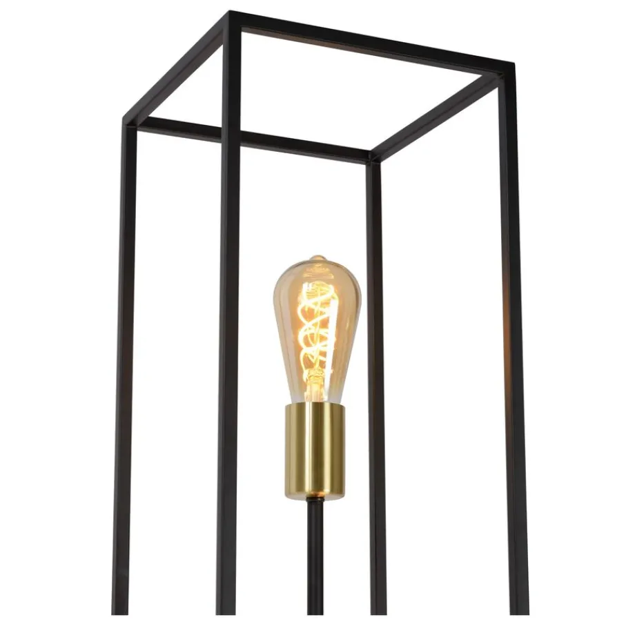 Vloerlampen<Lucide Vloerlamp Ruben Zwart - 3 x E27 - 120 cm hoog
