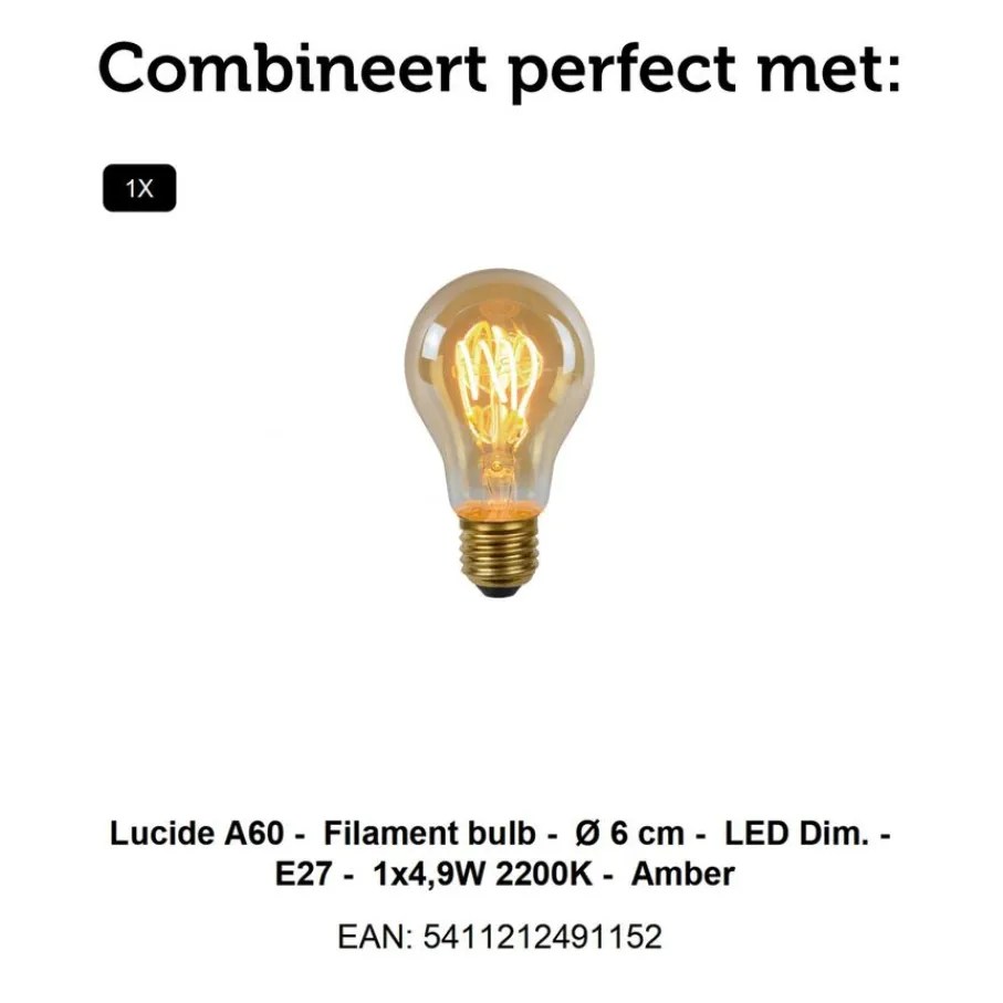 Vloerlampen<Lucide Vloerlamp Spencer Zwart - E27 - Ø 40 cm