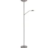 Vloerlampen<Lucide Vloerlamp Zenith Zilver - LED - 180 cm hoog