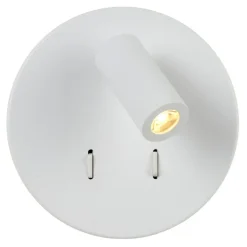 Wandlampen<Lucide Wandlamp Bentjer Wit - LED - Ø 14 cm