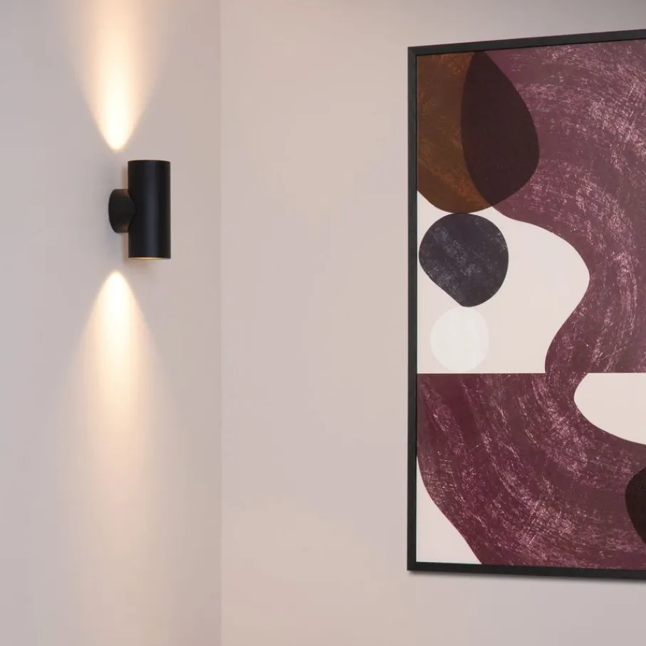 Wandlampen<Lucide Wandlamp Bondi Zwart - GU10 - 18 cm hoog