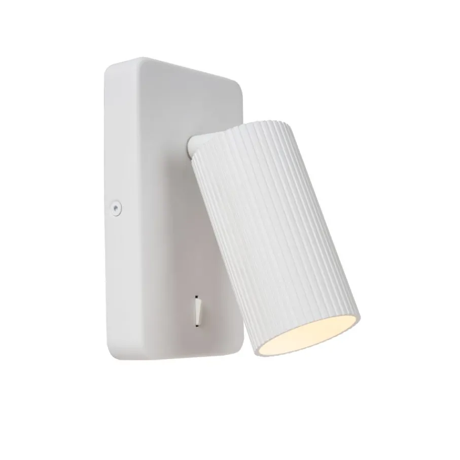 Wandlampen<Lucide Wandlamp Clubs Wit - GU10 - 16 cm hoog
