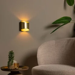 Wandlampen<Lucide Wandlamp Diletta Goud - G9 - 18 cm hoog