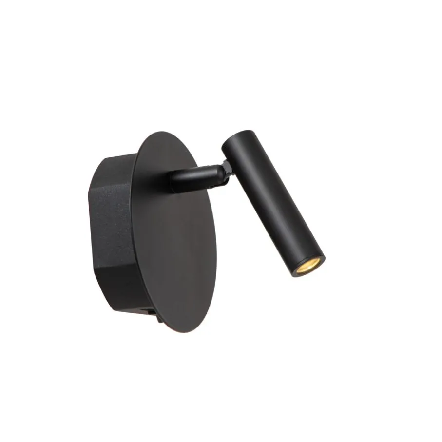 Wandlampen<Lucide Wandlamp Jolijn Zwart - LED - Ø 11 cm