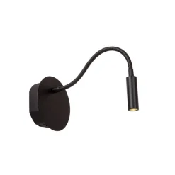 Wandlampen<Lucide Wandlamp Jolijn Zwart - LED - Ø 11 cm