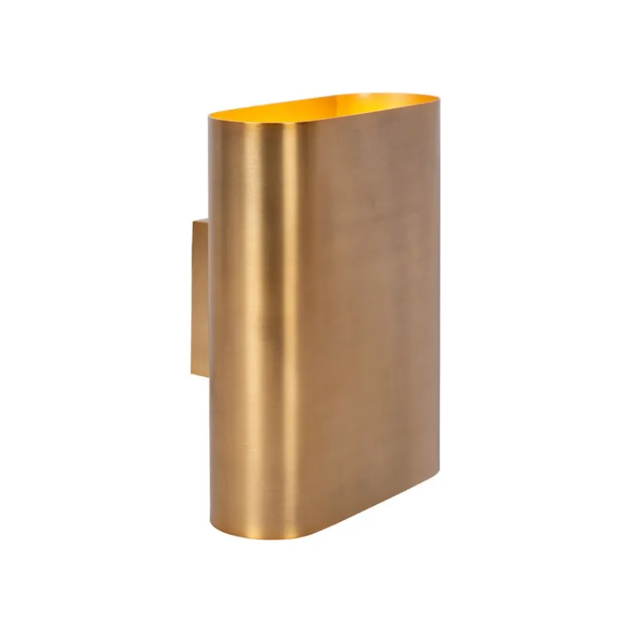 Wandlampen<Lucide Wandlamp Ovalis Goud - 2 x E14 - 20 cm hoog