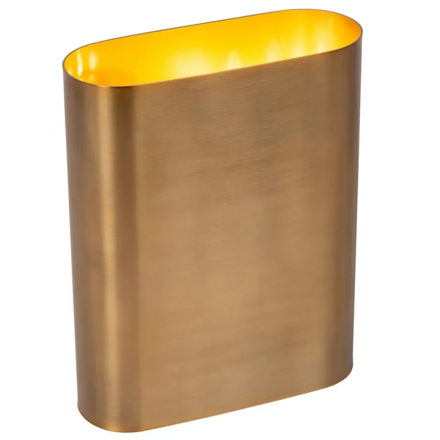 Wandlampen<Lucide Wandlamp Ovalis Goud - 2 x E14 - 20 cm hoog