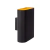 Wandlampen<Lucide Wandlamp Ovalis Zwart - 2 x E14 - 20 cm hoog