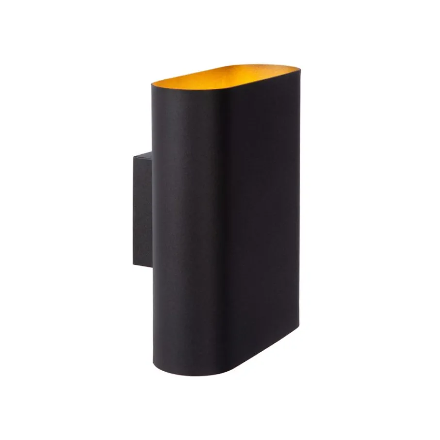 Wandlampen<Lucide Wandlamp Ovalis Zwart - 2 x E14 - 20 cm hoog