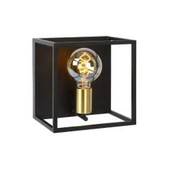 Wandlampen<Lucide Wandlamp Ruben Zwart - E27 - 22 cm breed
