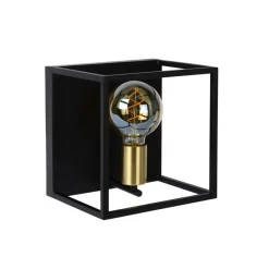 Wandlampen<Lucide Wandlamp Ruben Zwart - E27 - 22 cm breed