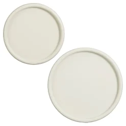 Schalen & Onderborden<Mica Decorations Onderbord Fleat Crème - set 2 stuks