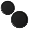 Schalen & Onderborden<Mica Decorations Onderbord Fleat Zwart - set 2 stuks