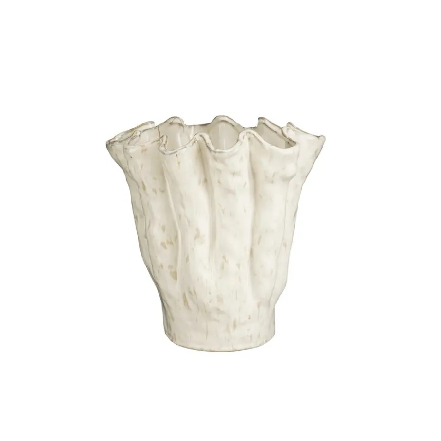 Vazen & Potten<Mica Decorations Vaas Fenne Crème - 28 cm hoog