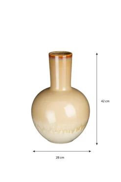 Vazen & Potten<Mica Decorations Vaas Holm Crème - 42 cm hoog