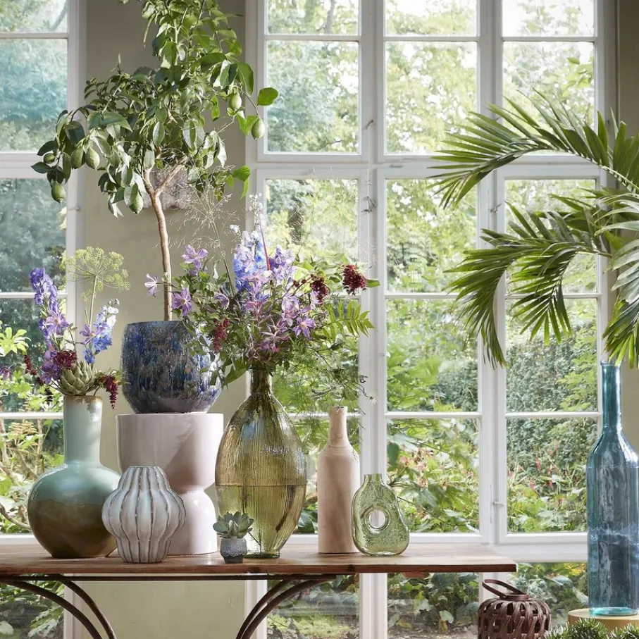 Vazen & Potten<Mica Decorations Vaas Holm Groen - 52 cm hoog