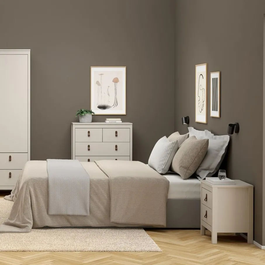 Nachtkastjes< Nachtkastje Dallas Taupe - 44x55x39 cm